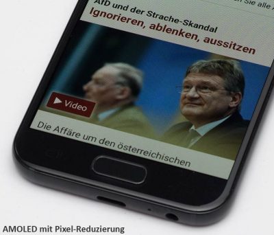 teilweise ausgeschaltete Pixel am Amoled-Display