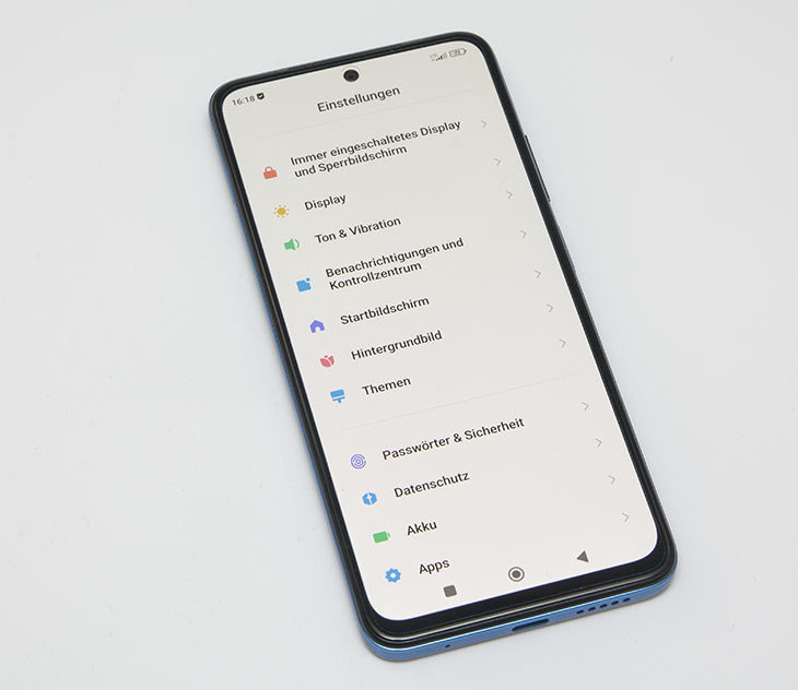 Einstellungen bei MiUi